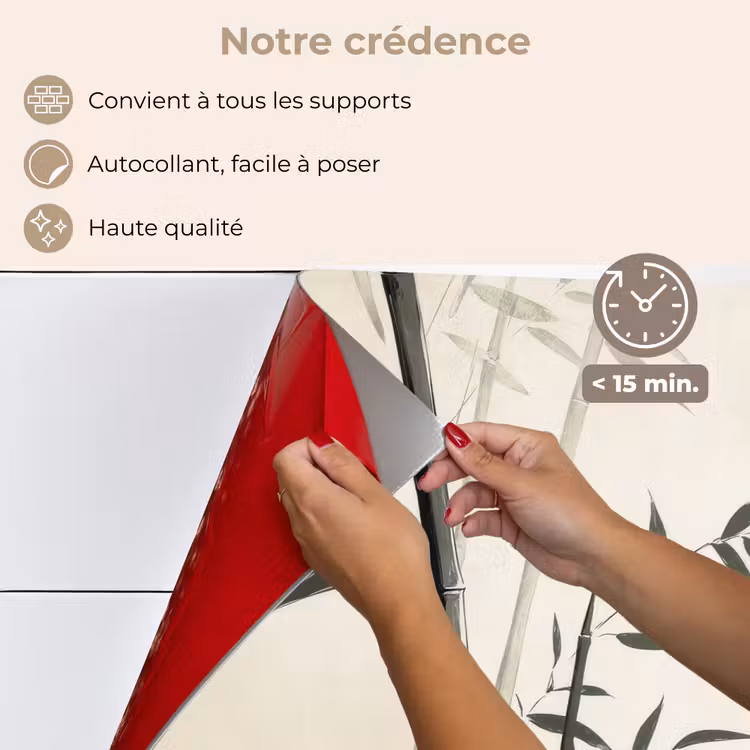 Fond de hotte - Japandi - Bambou - Beige — 4