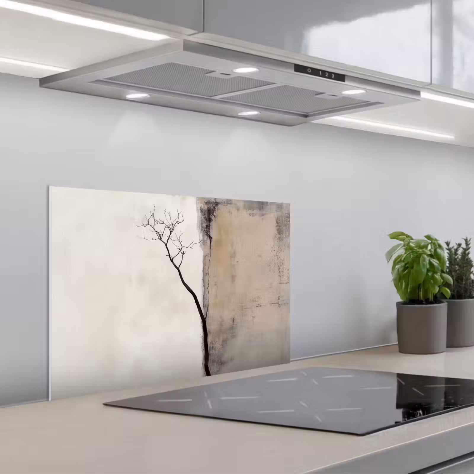 Fond de hotte - Wabi sabi - Plante - Beige — 1