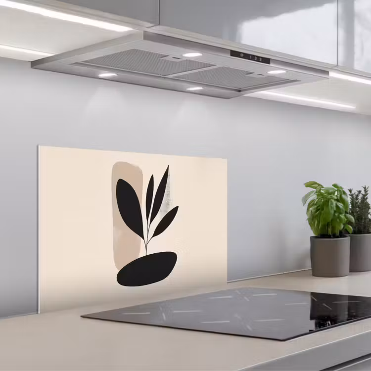 Fond de hotte - Plante - Beige - Japandi — 1