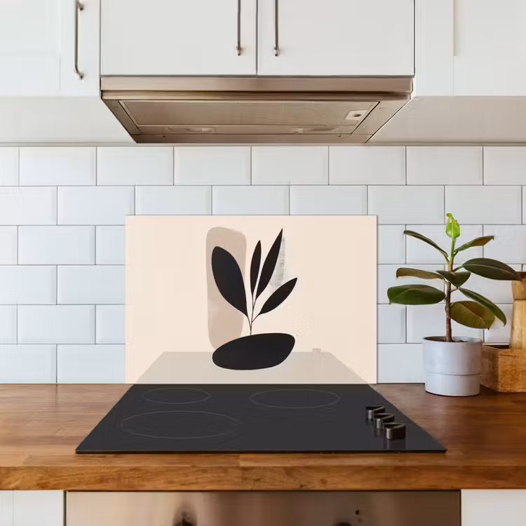 Fond de hotte - Plante - Beige - Japandi — 3