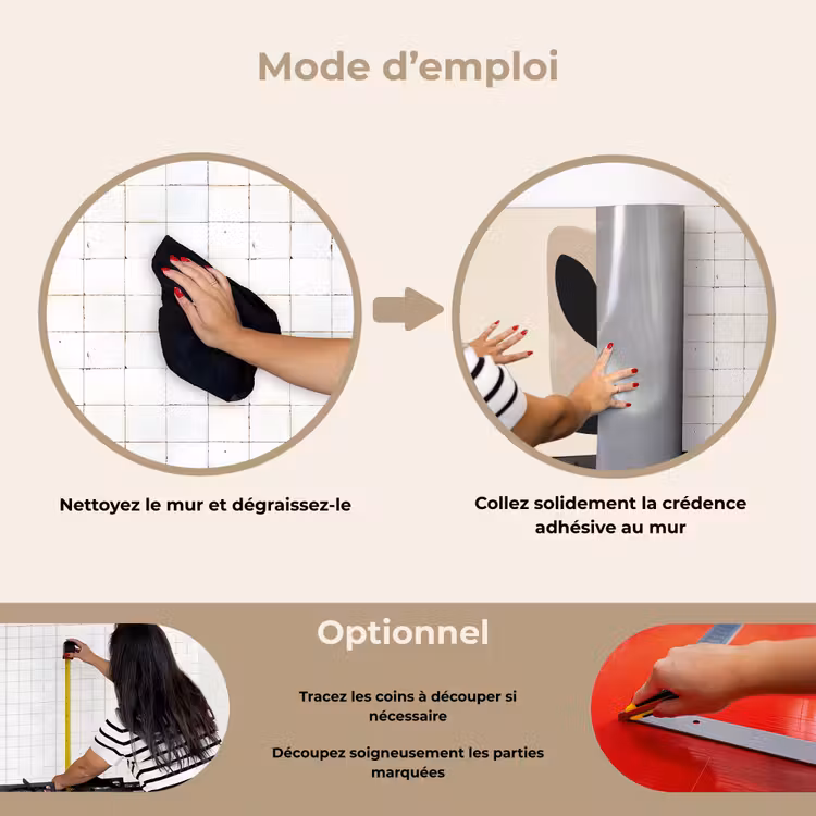 Fond de hotte - Plante - Beige - Japandi — 6