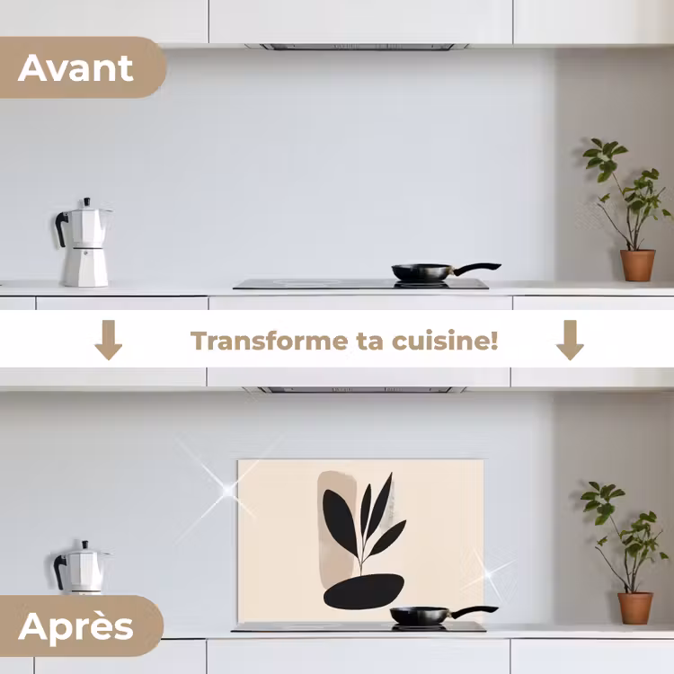 Fond de hotte - Plante - Beige - Japandi — 7