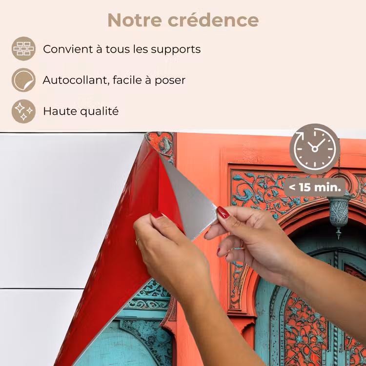 Fond de hotte - Lanterne - Porte - Turquoise — 4