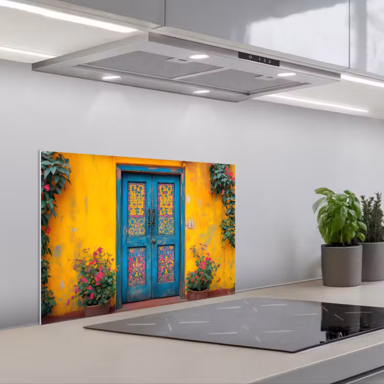 Fond de hotte - Portes - Colorées - Plantes — 1