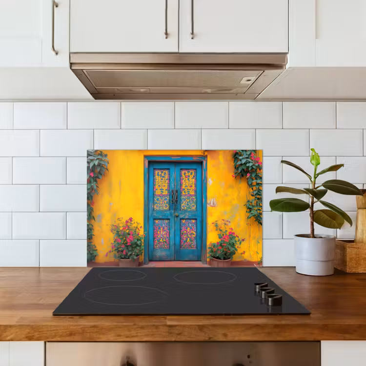 Fond de hotte - Portes - Colorées - Plantes — 3