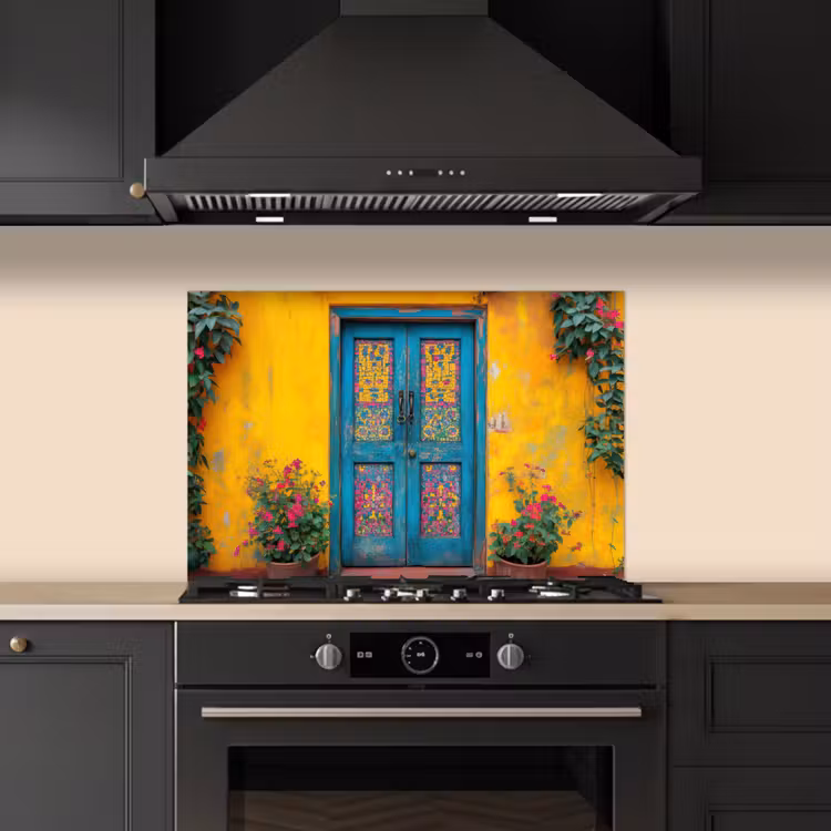 Fond de hotte - Portes - Colorées - Plantes — 5