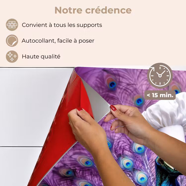 Fond de hotte - Paon - Chapeau de cuisinier - Cool - Violet — 4