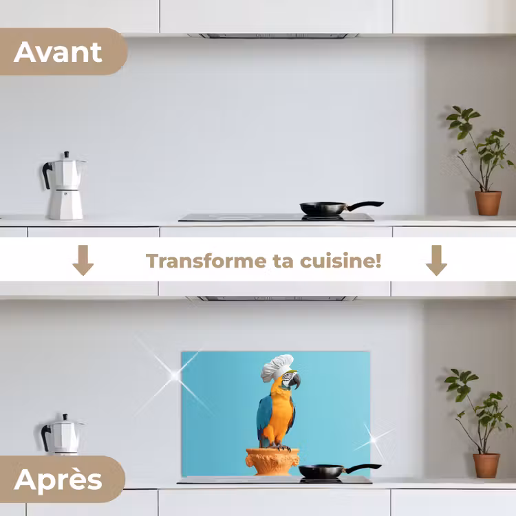 Fond de hotte - Perroquet - Chapeau de cuisinier - Drôle - Oiseau — 7