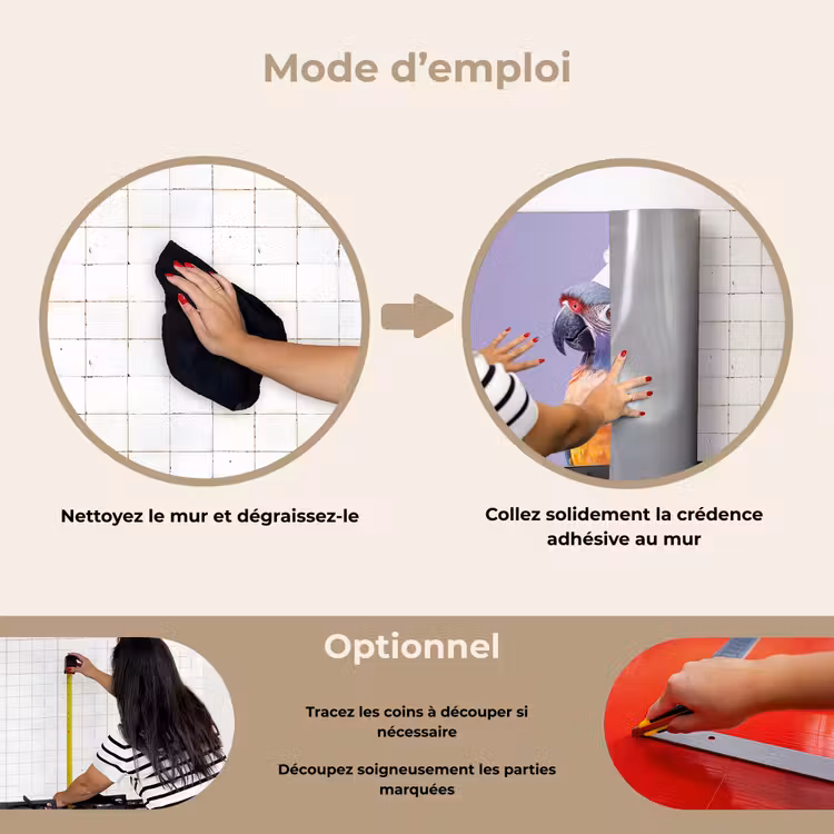 Fond de hotte - Perroquet - Chapeau de cuisinier - Violet - Mignon — 6