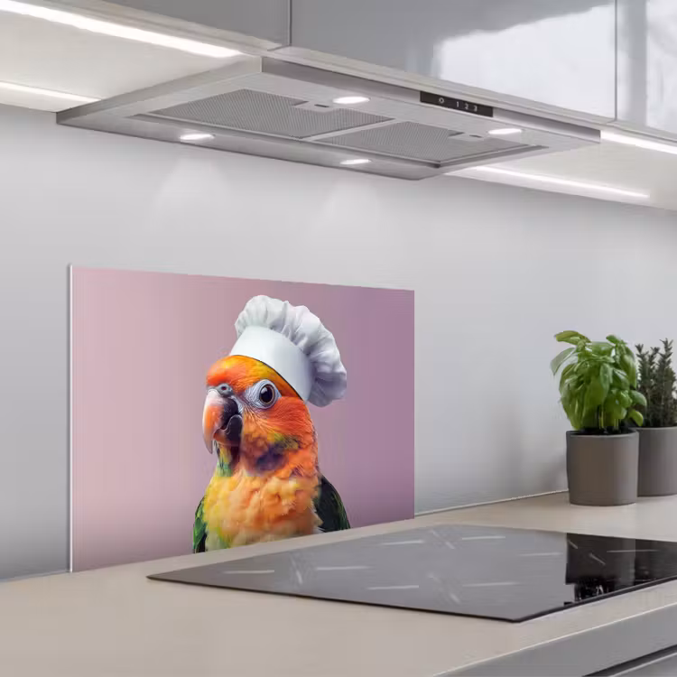 Fond de hotte - Perroquet - Toque - Curieux - Oiseau — 1