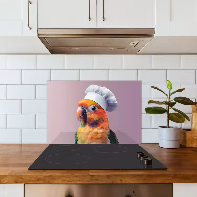 Fond de hotte - Perroquet - Toque - Curieux - Oiseau — 3