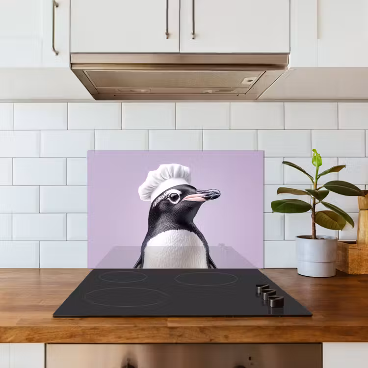 Fond de hotte - Pingouin - Chapeau de cuisinier - Doux - Violet — 3