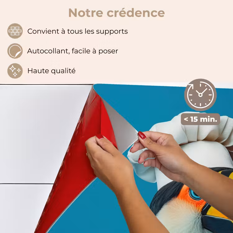 Fond de hotte - Toucan - Perroquet - Oiseau - Chapeau de cuisinier — 4