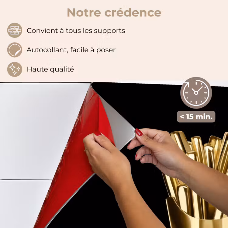 Fond de hotte - Frites - Or - Chrome - Alimentation — 4