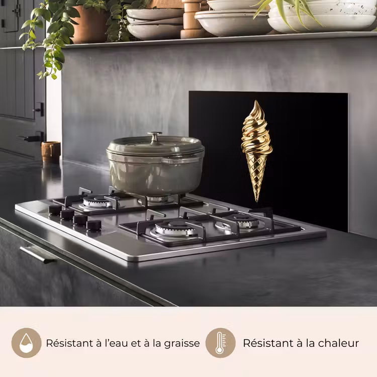 Fond de hotte - Glace - Or - Noir - Alimentation — 2