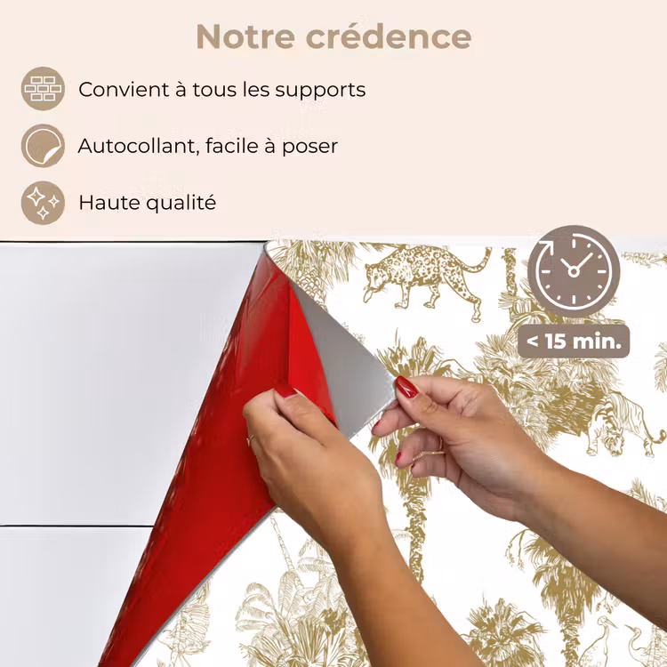 Fond de hotte - Jungle - Abstrait - Beige — 4