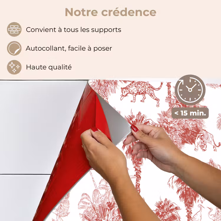 Fond de hotte - Jungle - Nature - Rouge — 4