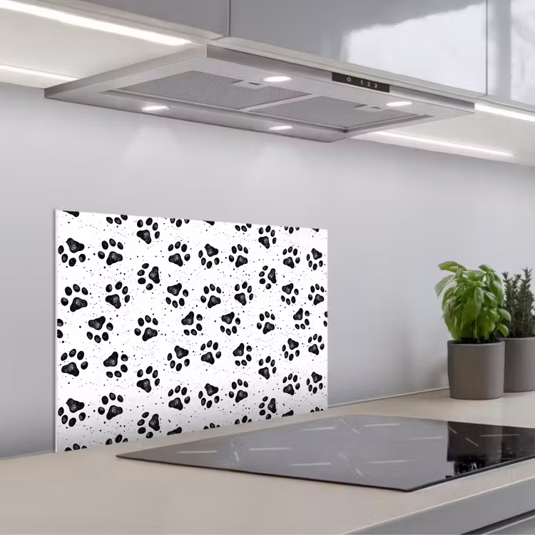 Fond de hotte - Patte - Motif -Noir — 1