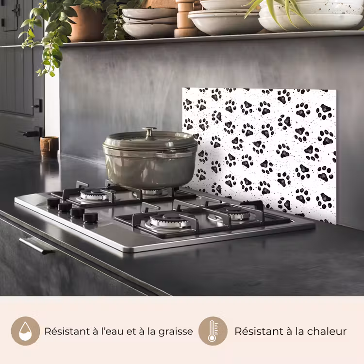 Fond de hotte - Patte - Motif -Noir — 2