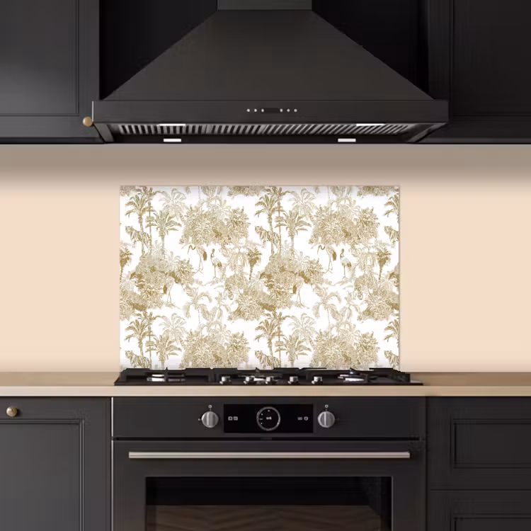 Fond de hotte - Tigre - Jungle - Oiseau - Beige — 5