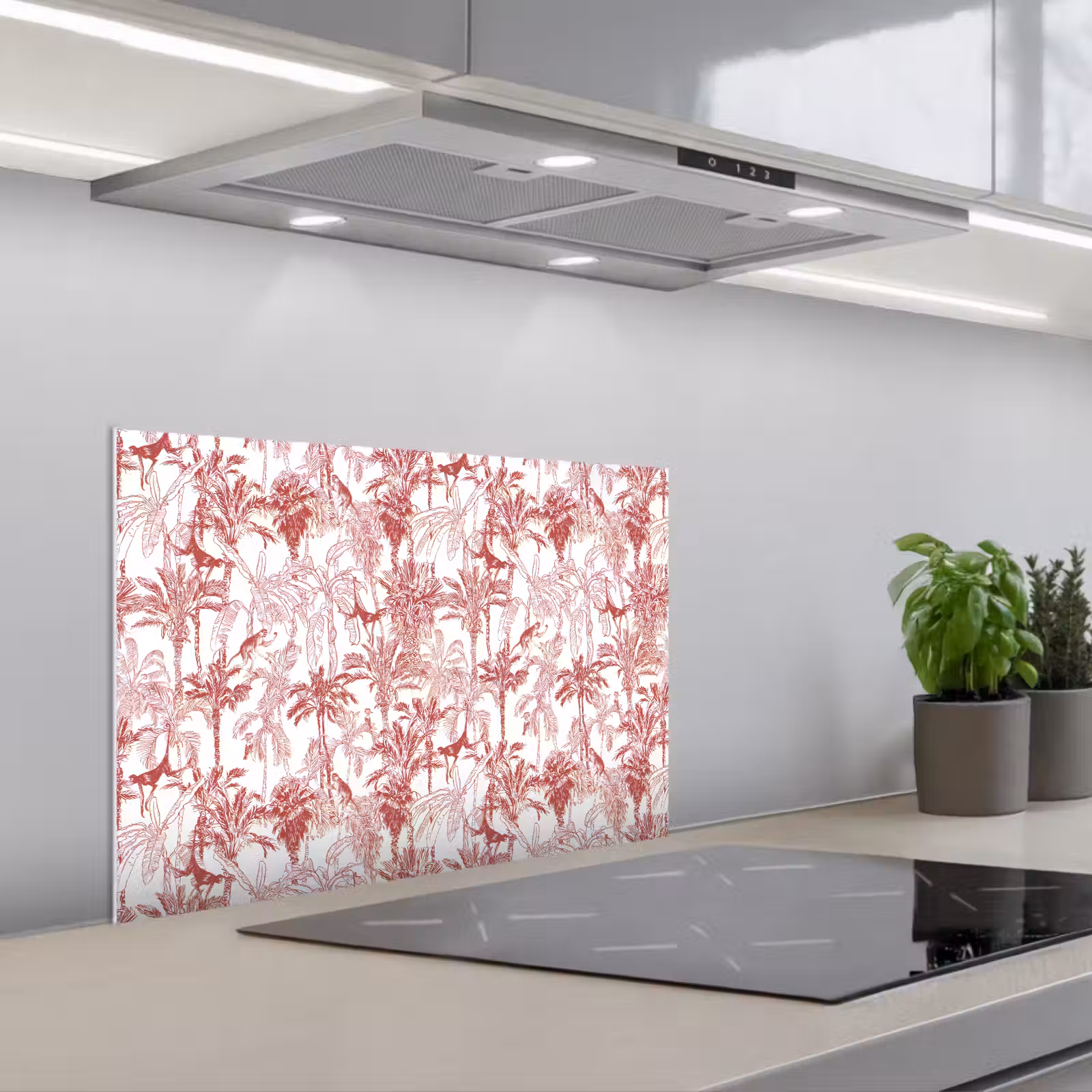 Fond de hotte - Singe - jungle - rouge — 1