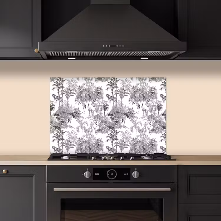 Fond de hotte - Tigre - Jungle - Motif - Gris — 5