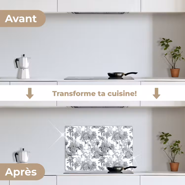 Fond de hotte - Tigre - Jungle - Motif - Gris — 7
