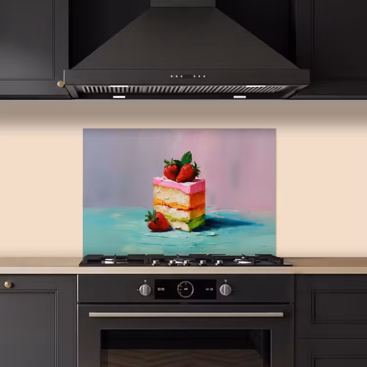 Fond de hotte - Gâteau - fraises - glaçage - coloré — 5