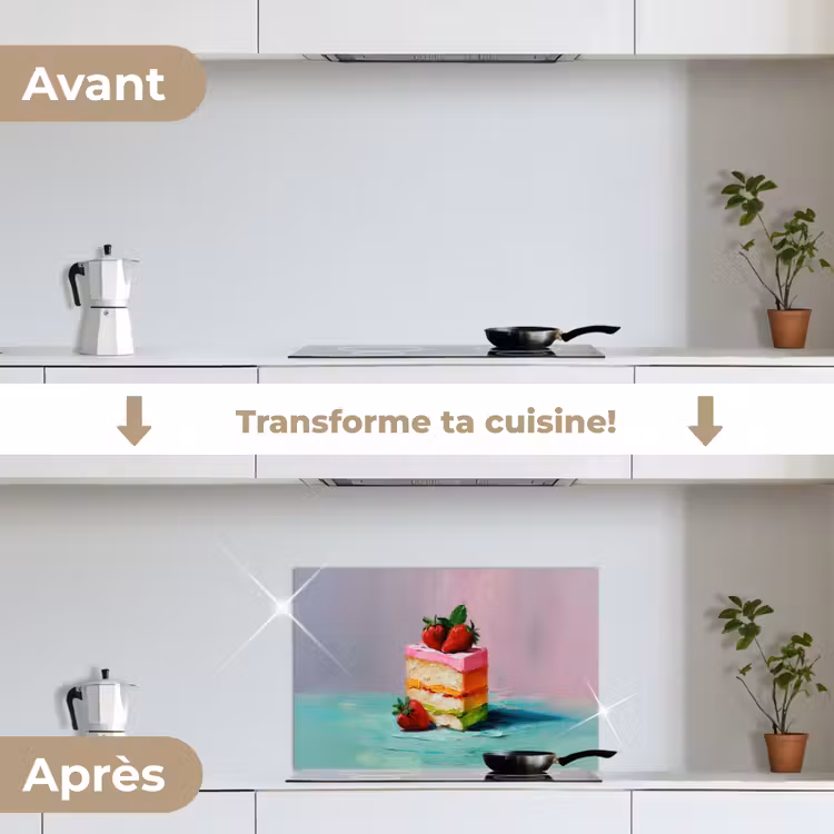 Fond de hotte - Gâteau - fraises - glaçage - coloré — 7