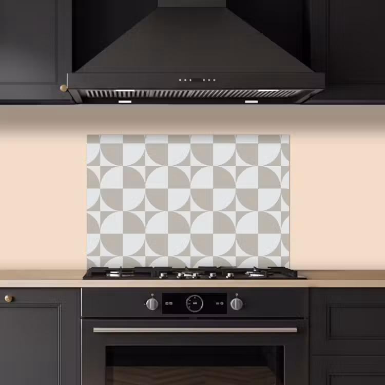 Fond de hotte - Gris clair - Blanc - Carré - Rond — 5