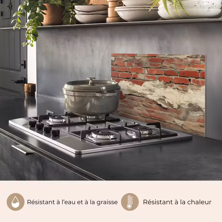 Fond de hotte - Mur - Brick - Weathered — 2