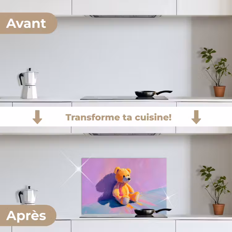 Fond de hotte - Ourson - Ombre - Coups de pinceau - Violet — 7