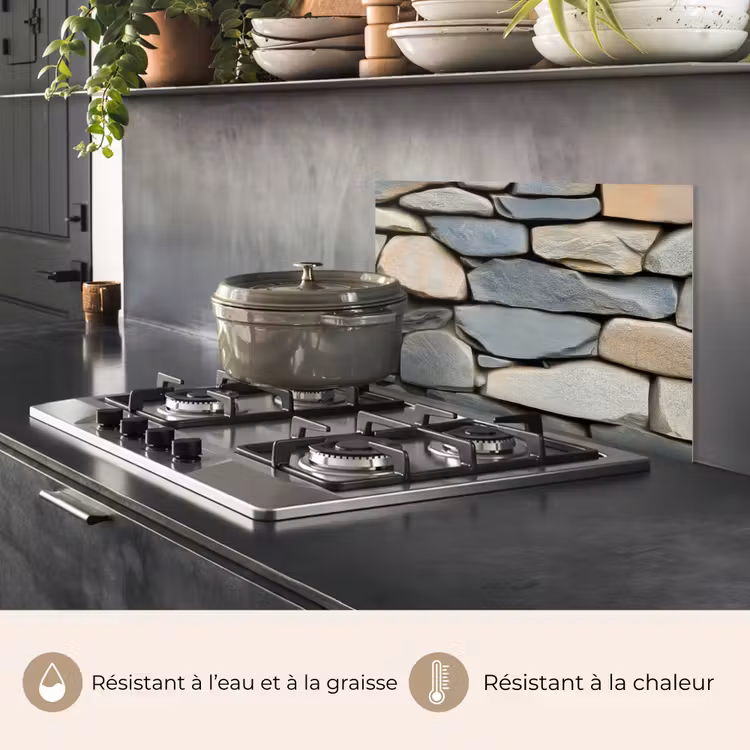 Fond de hotte - Pierres - Rustique - Gris — 2