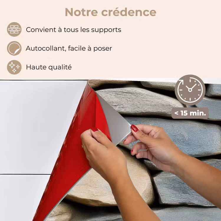 Fond de hotte - Pierres - Rustique - Gris — 4