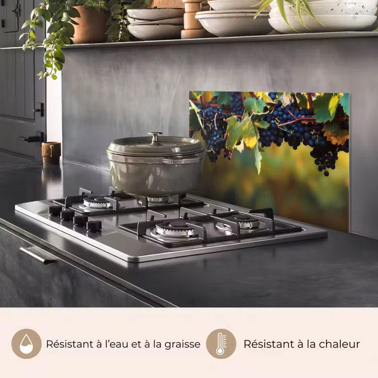 Fond de hotte - Raisins - Vin - Nature - Vert — 2