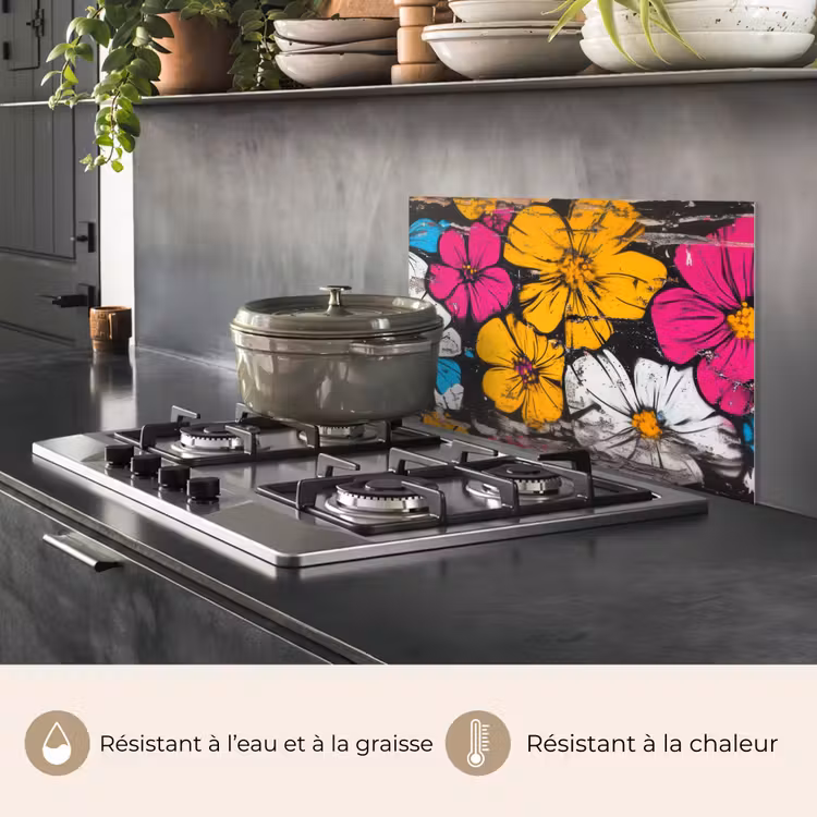 Fond de hotte - Street Art - Fleurs - Mélange — 2