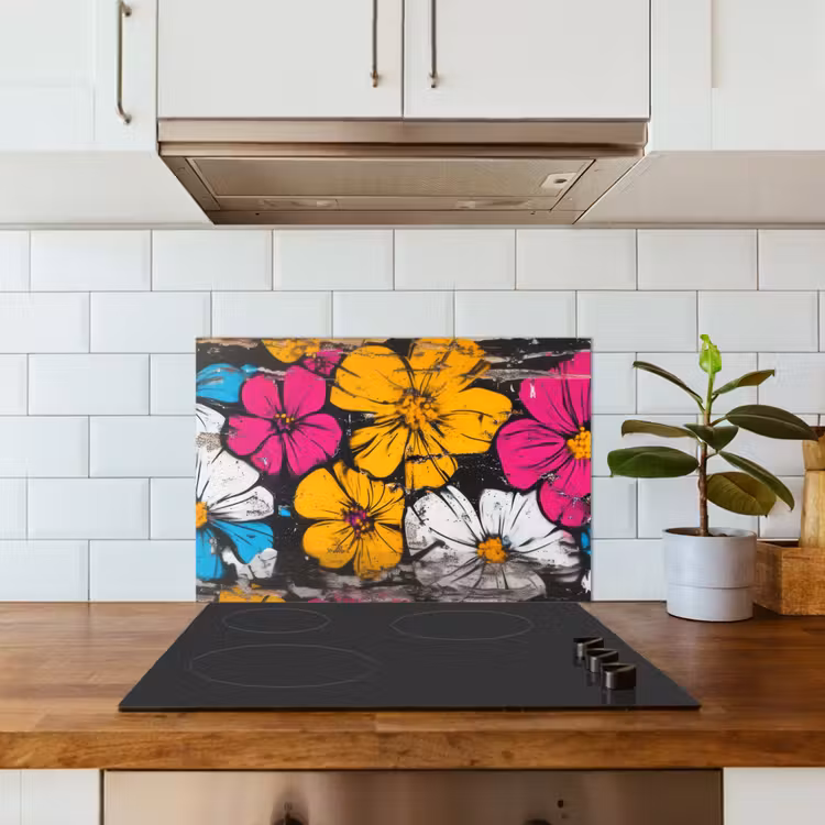 Fond de hotte - Street Art - Fleurs - Mélange — 3