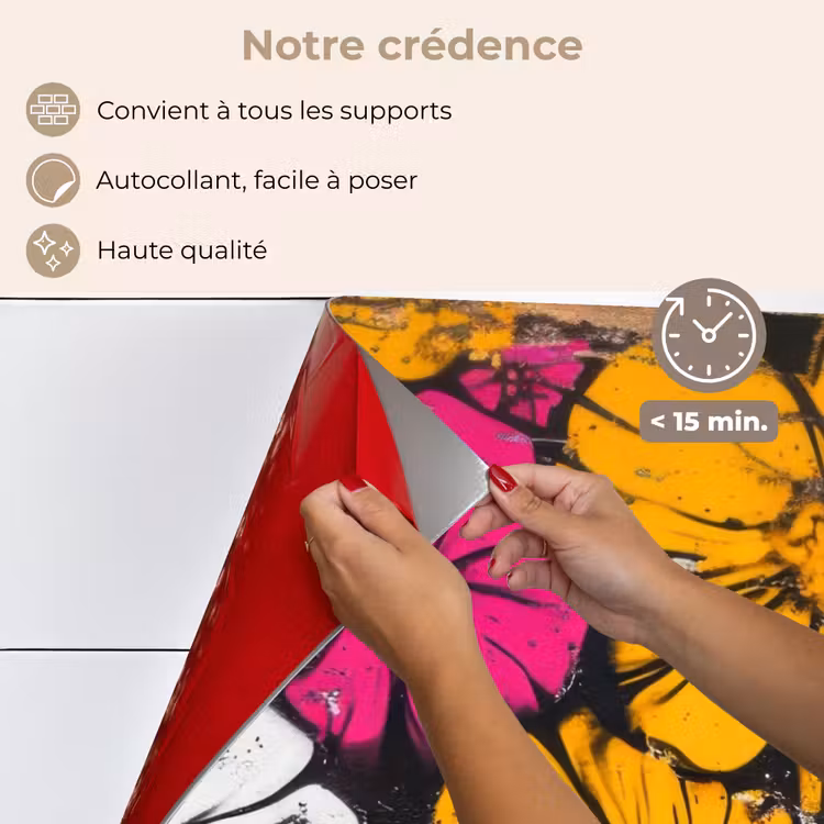 Fond de hotte - Street Art - Fleurs - Mélange — 4
