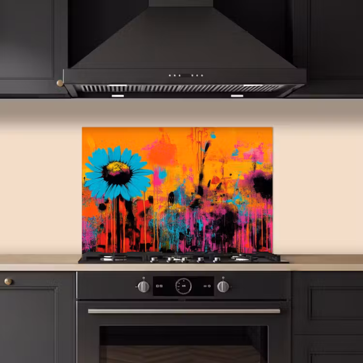 Fond de hotte - Tournesols - Abstrait - Orange — 5