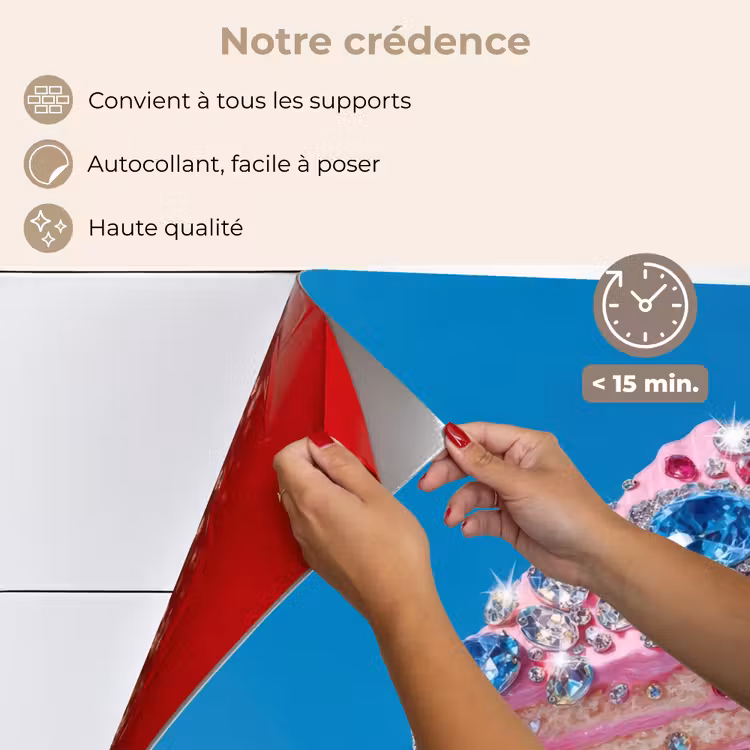 Fond de hotte - Gâteau - Pierres précieuses - Paillettes - Rose — 4