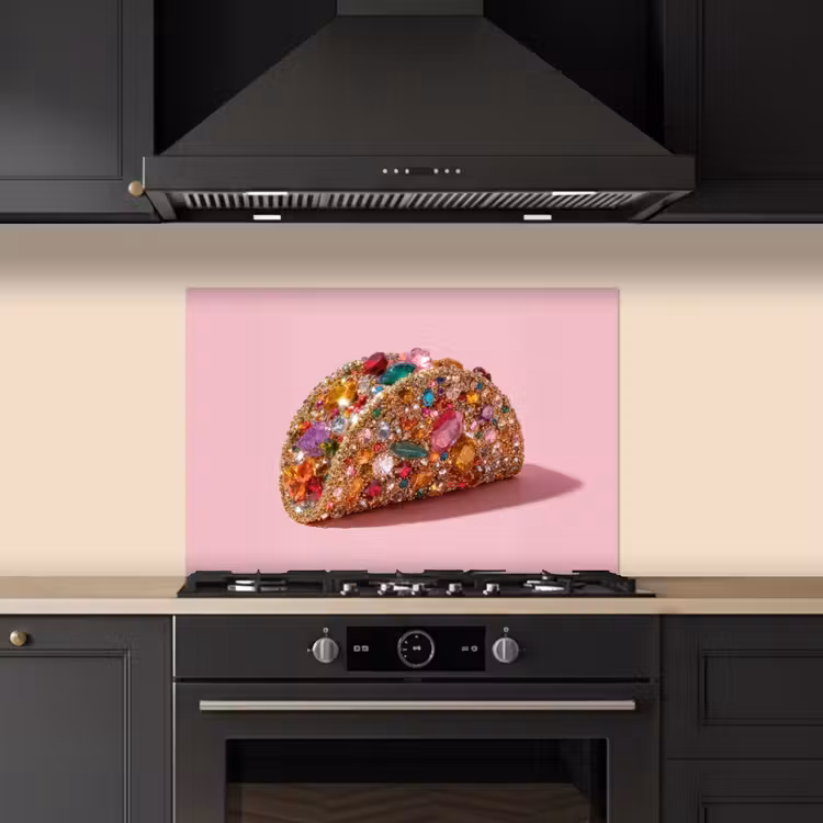 Fond de hotte - Taco - Coloré - Pierres précieuses - Or — 5