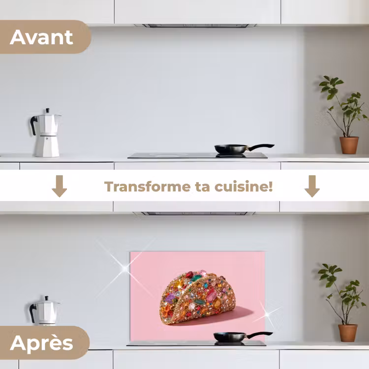 Fond de hotte - Taco - Coloré - Pierres précieuses - Or — 7
