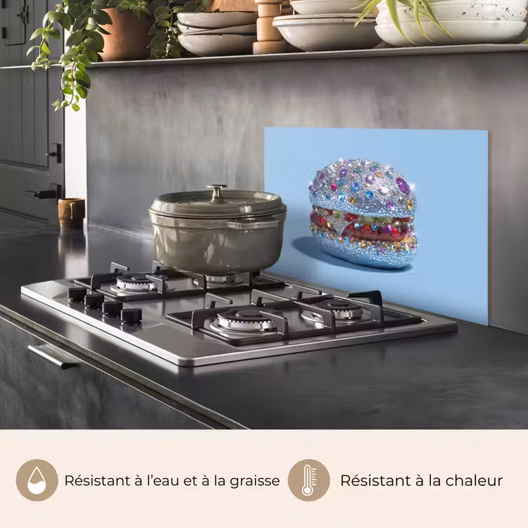 Fond de hotte - Paillettes - Hamburger - Bleu — 2