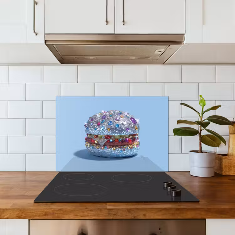 Fond de hotte - Paillettes - Hamburger - Bleu — 3