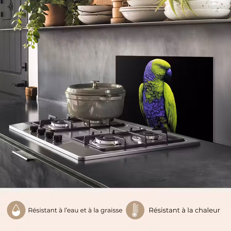 Fond de hotte - Perroquet - Plumes - Attrayant - Vert — 2