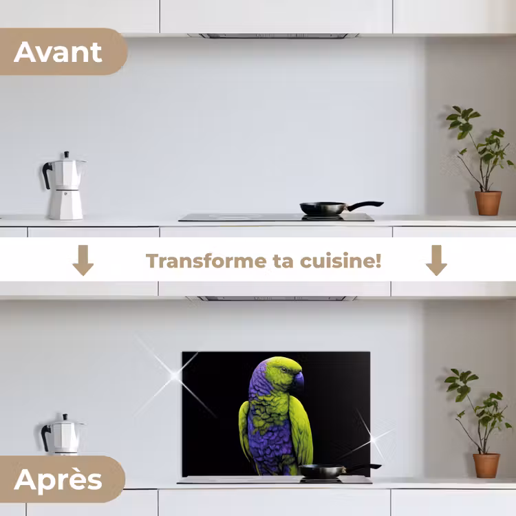 Fond de hotte - Perroquet - Plumes - Attrayant - Vert — 7