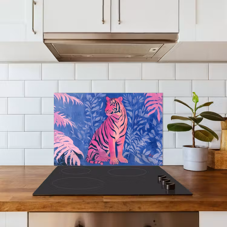 Fond de hotte - Tigre - Rose - Feuille - Jungle — 3