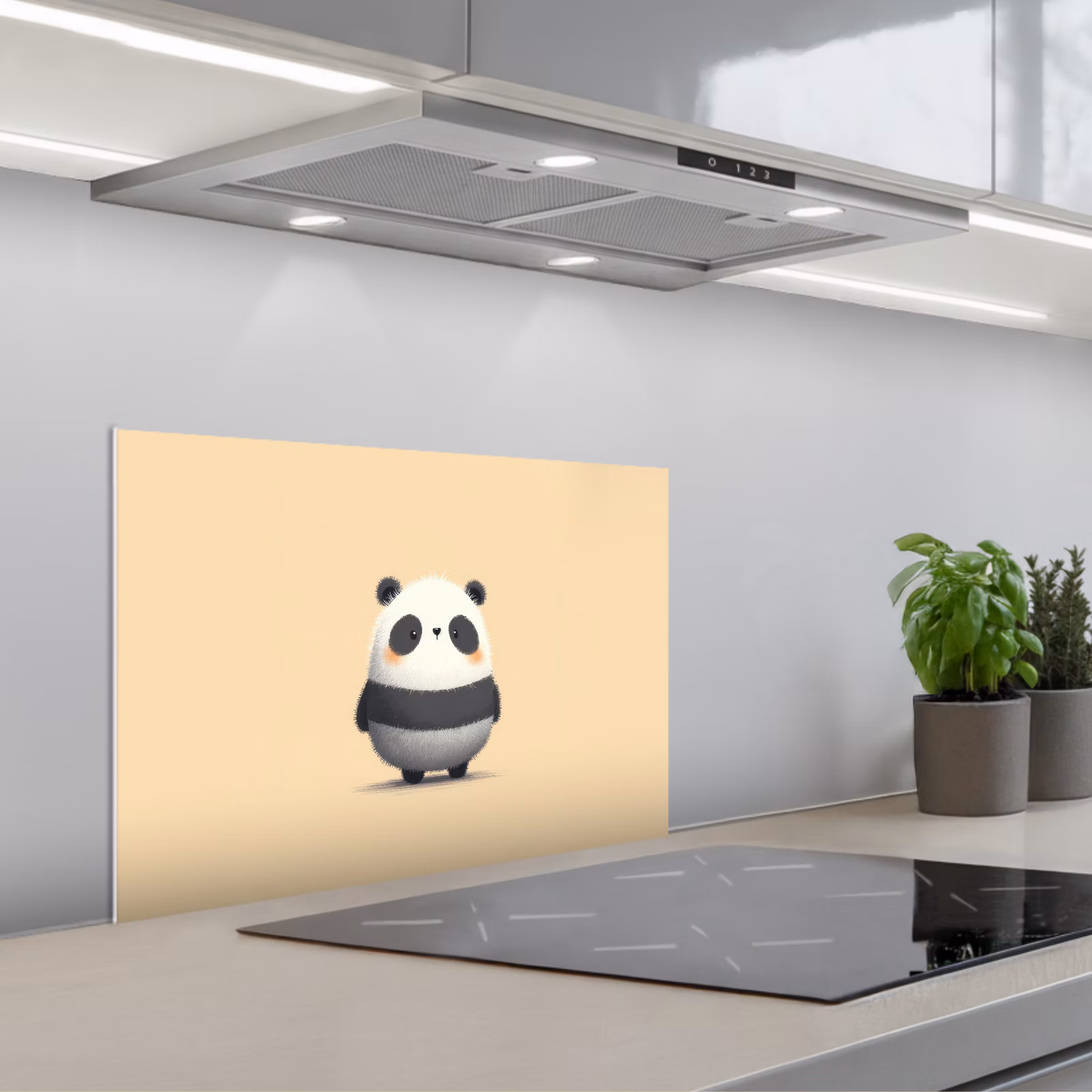 Fond de hotte - Panda - Beige - Minimaliste — 1