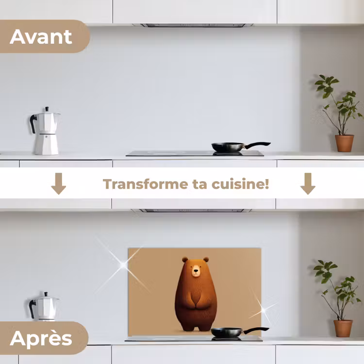 Fond de hotte - Ours - Minimaliste - Marron — 7