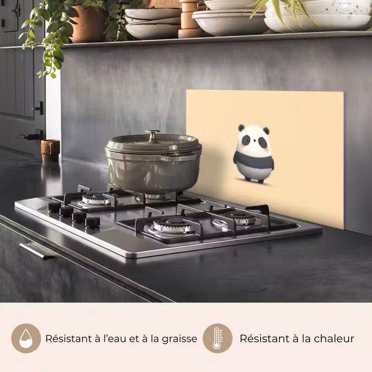 Fond de hotte - Panda - Beige - Minimaliste — 2